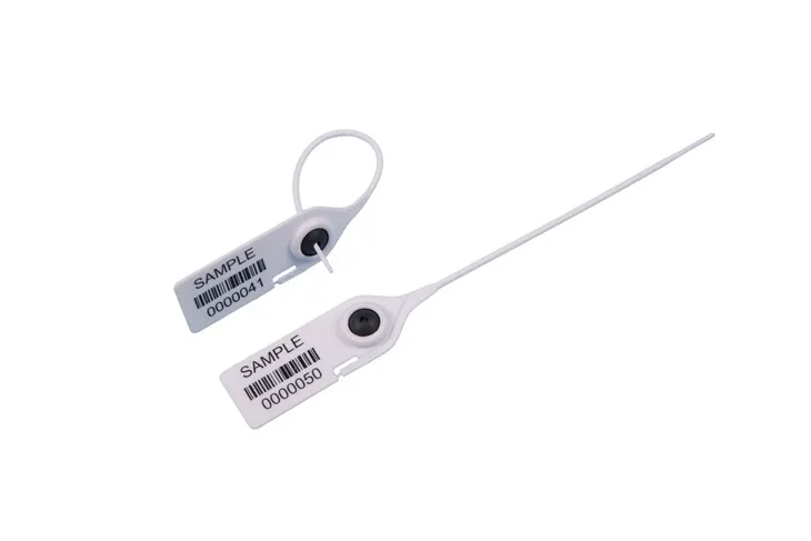 חותם אבטחת פלסטיק קשרי רוכסן עם קרע